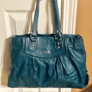 Authentic COACH tote. Teal. VGUC!